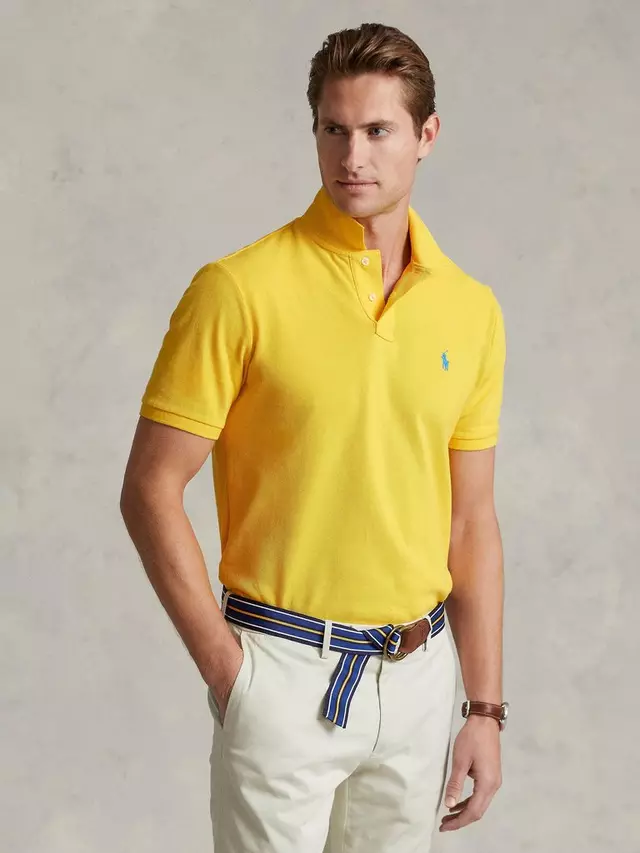 

Поло Ralph Lauren Polo Ralph Lauren Short Sleeve Custom Slim Fit, цвет yellowfin