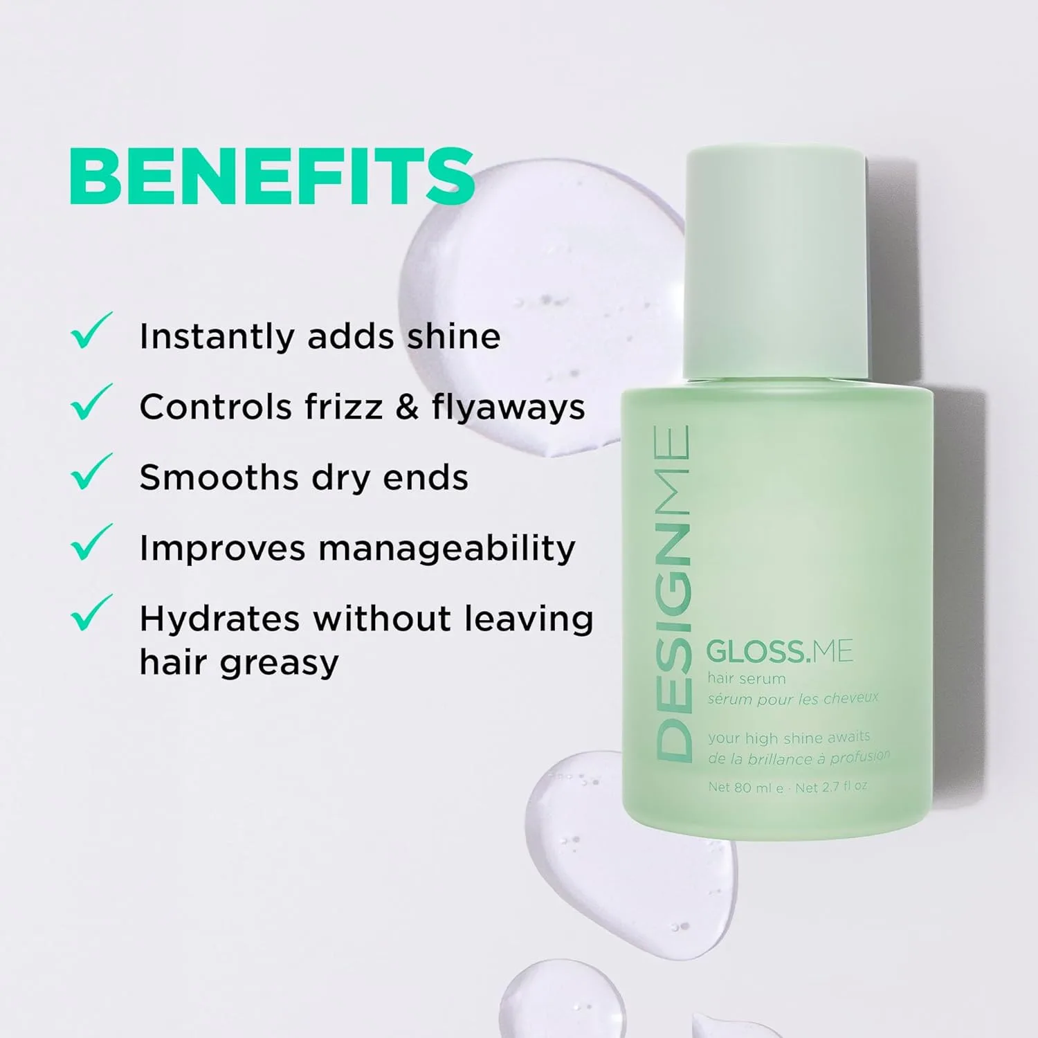 GLOSS.ME Hair Oil и FAB.ME Leave-In Conditioner от DESIGNME | Устраняет спутывание, контролирует пушистость, придает блеск и увлажнение | Защита от тепла и ультрафиолета | Набор для окрашенных волос всех типов Design.Me — фото 3