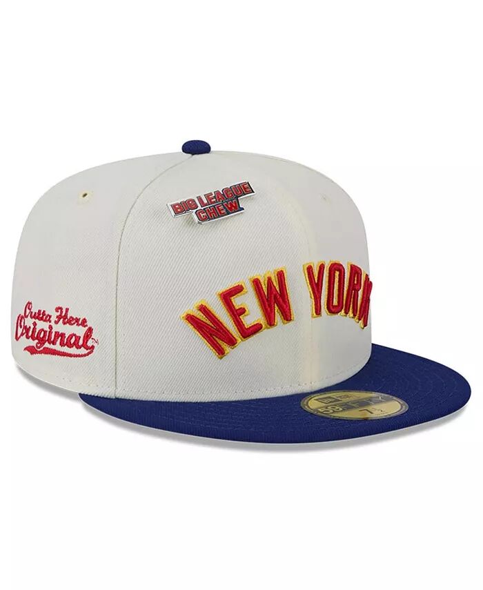 

Мужская белая приталенная кепка New York Yankees Big League Chew Original 59FIFTY New Era, белый