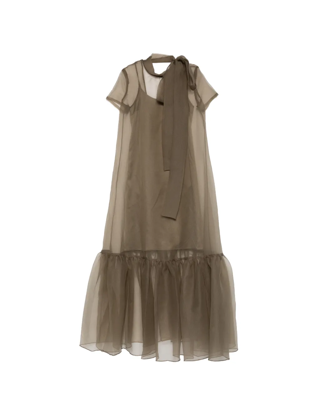 

Макси-платье Calluna с оборками Staud, зеленый