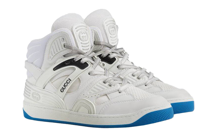 Кроссовки (WMNS) Gucci Basket Retro High'White Blue' — фото 2