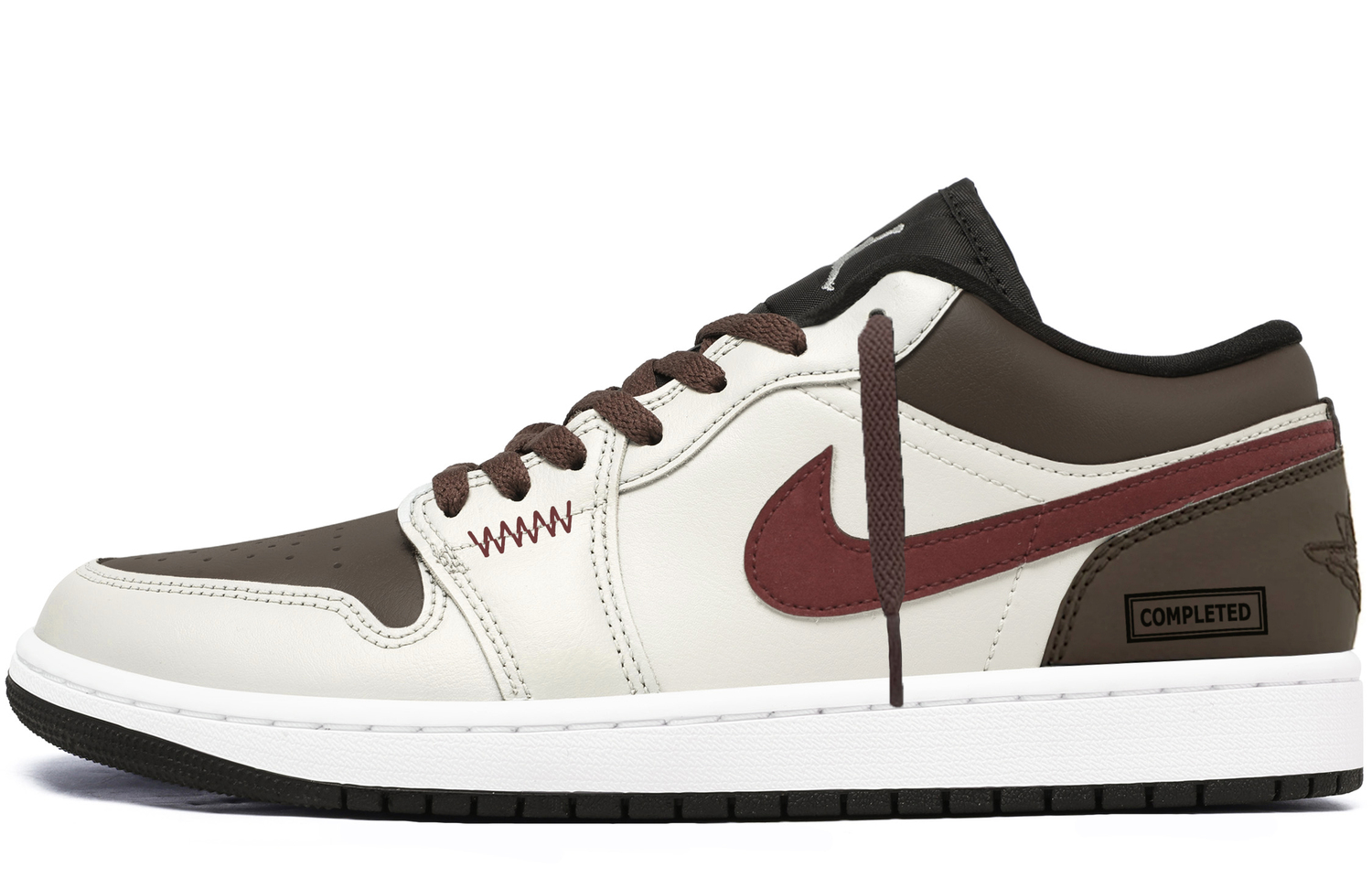 

Jordan Кроссовки Air 1 Lightweight Height Increasing Low top Vintage Basketball Shoes Men's Burgundy Brown