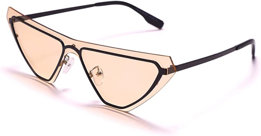 

Треугольные солнцезащитные очки в стиле стимпанк без оправы для женщин, многоугольные солнцезащитные очки без оправы, женские солнцезащитные очки, разноцветные, UV400 XLUMIO, 1