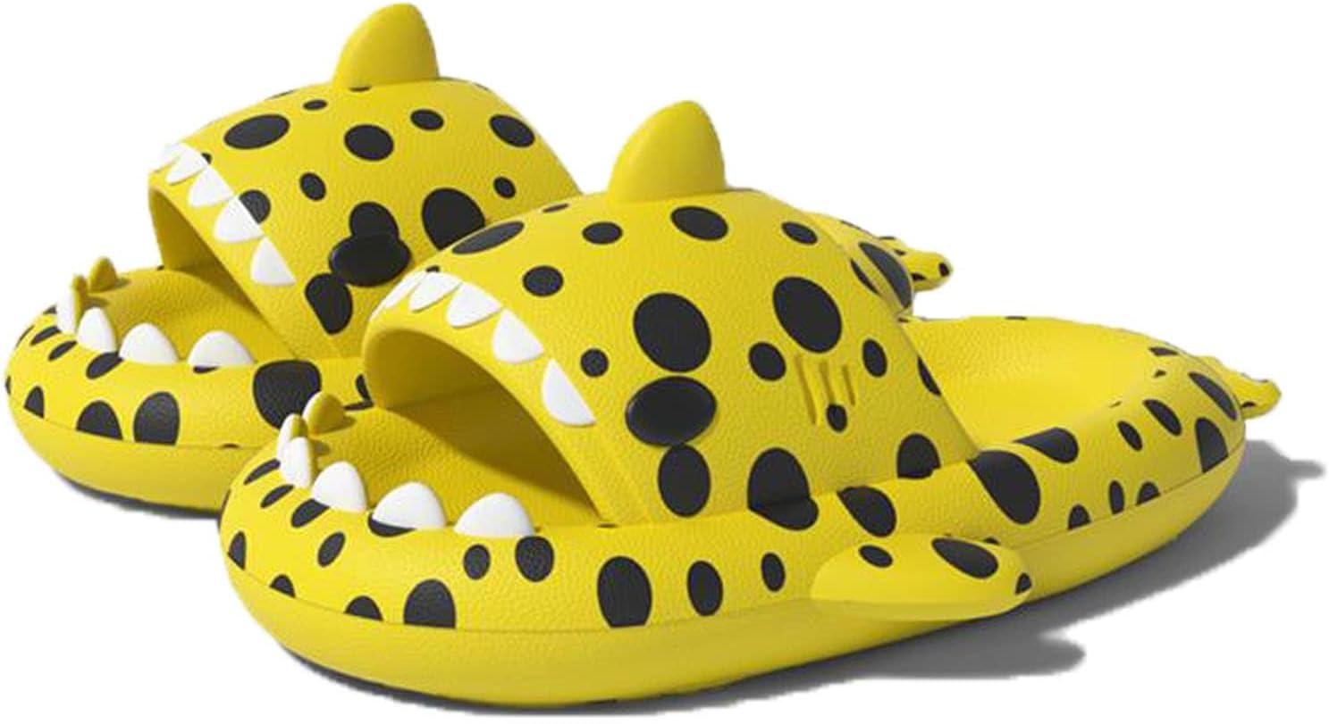 

Оригинальные сланцы Zureto Shark, унисекс с изображением акулы, новые домашние тапочки Cloud Shark для спа, сандалии, желтый