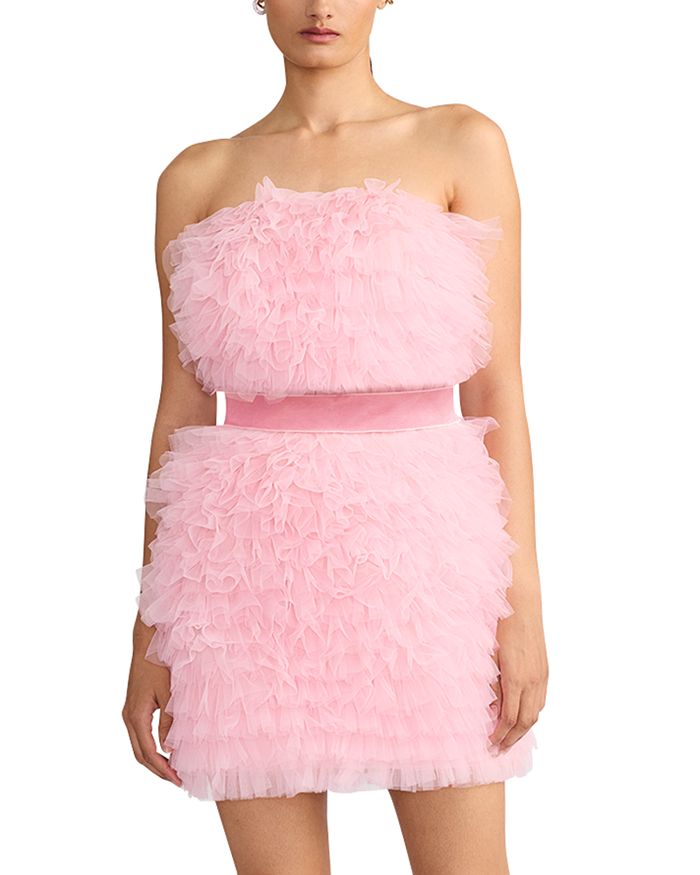 

Мини-платье из фактурного тюля Wicked x Zac Posen, розовый