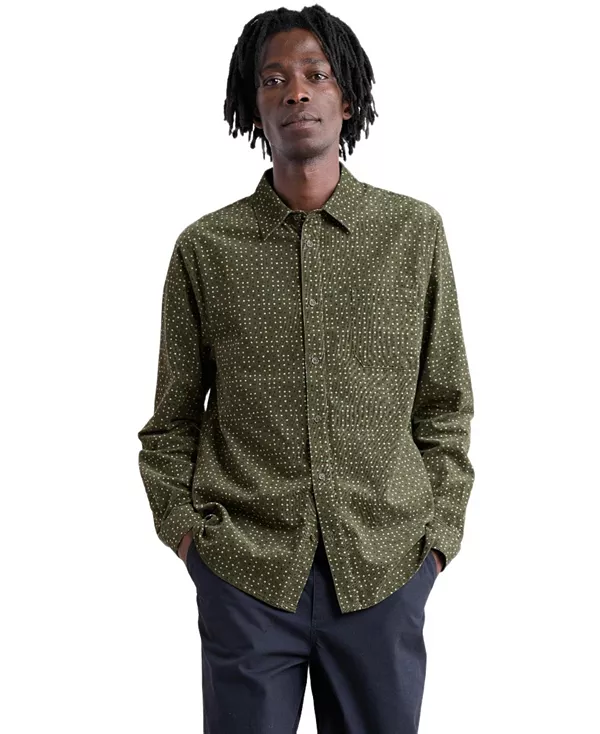 

Мужская рубашка с принтом "береговой человек" Seasalt Cornwall, зеленый