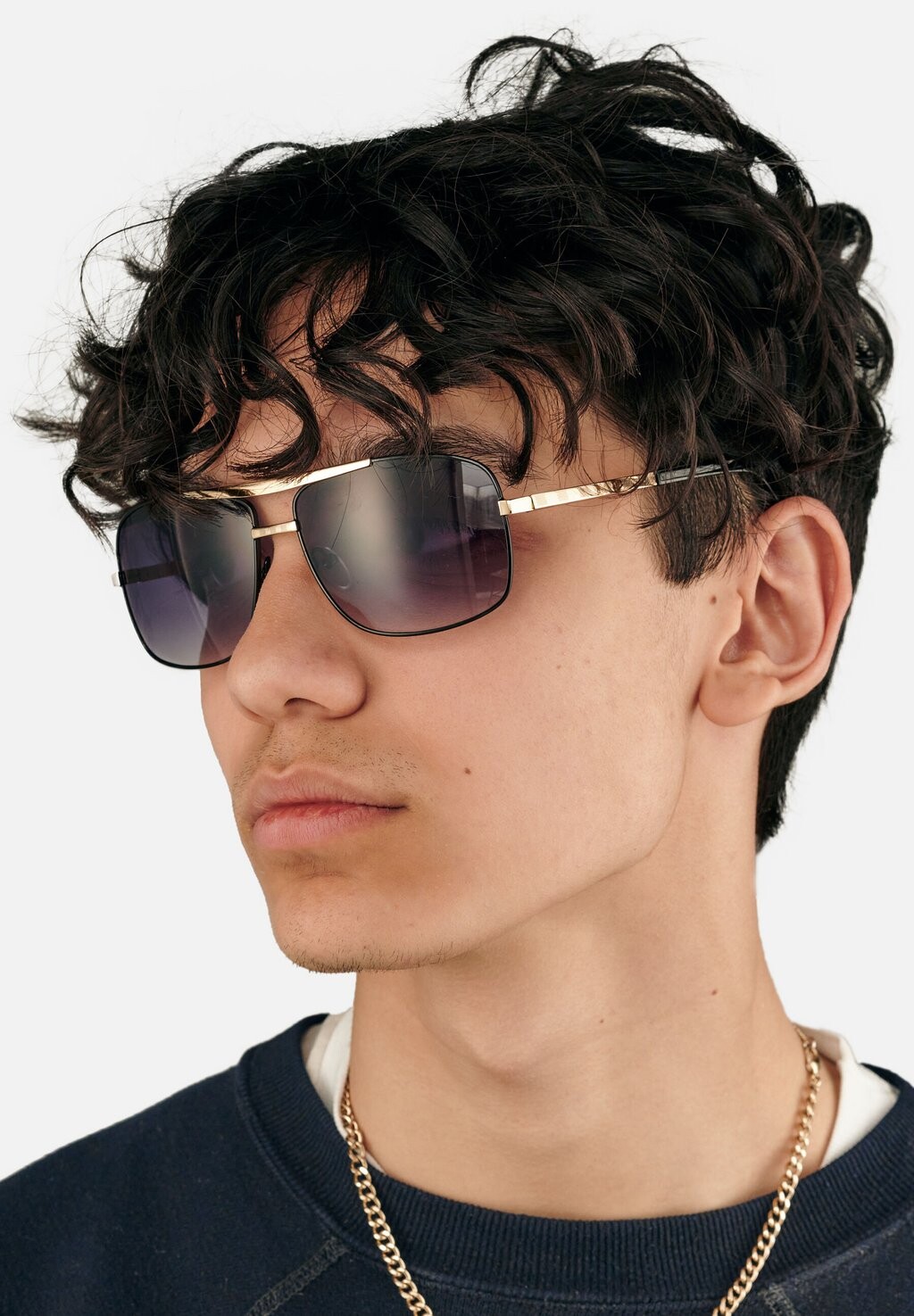 

Солнцезащитные очки AMINE EKAA, цвет dark grey/gold