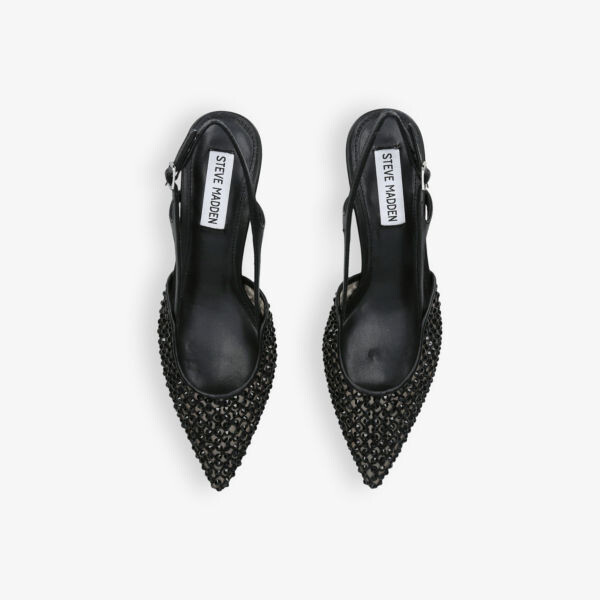 Туфли Legaci на каблуке с плетеной подошвой, украшенные стразами Steve Madden, черный — фото 2