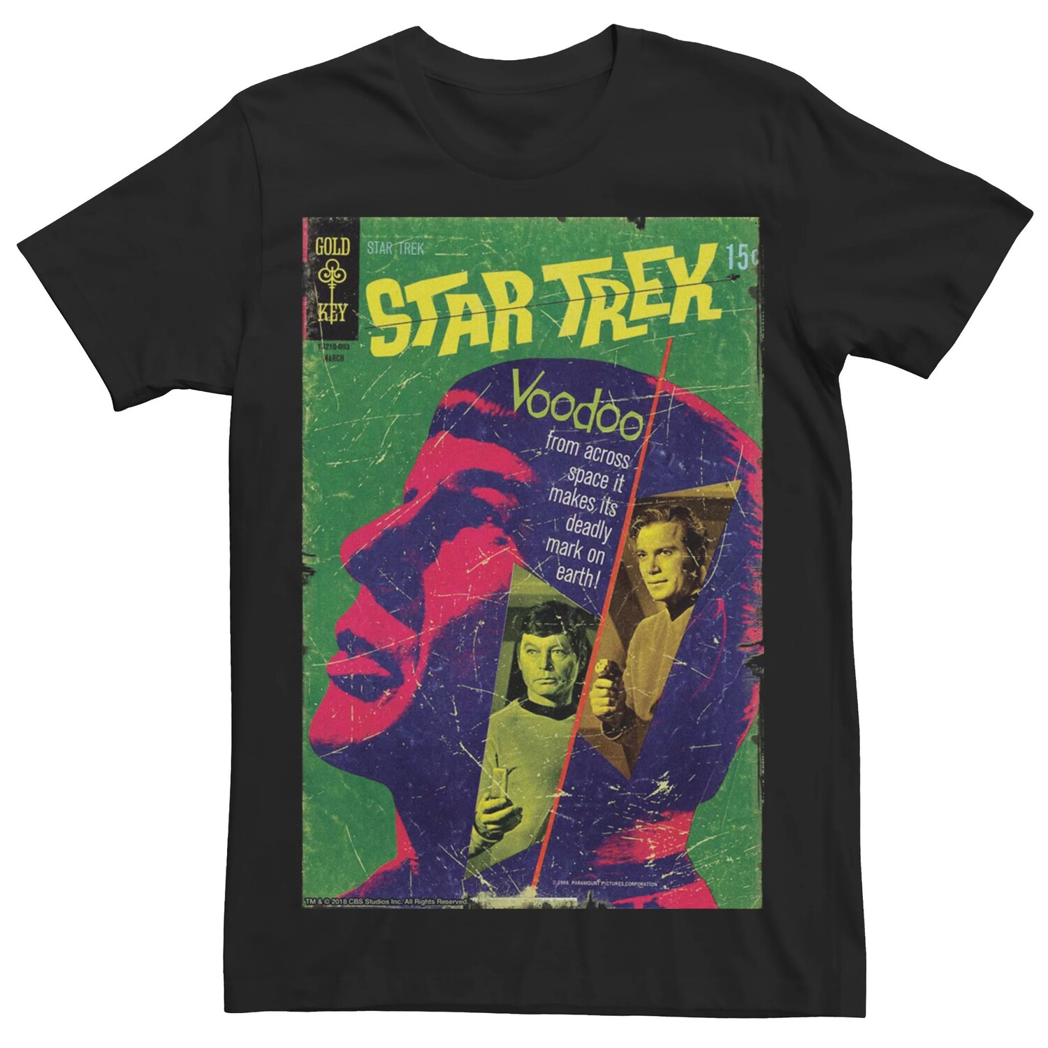 

Мужская футболка Star Trek The Original Series Voodoo Comics Licensed Character