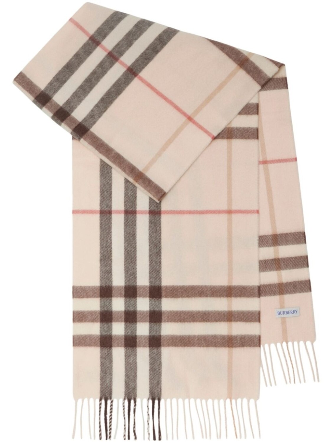 

Клетчатый кашемировый шарф Burberry, нейтральный цвет