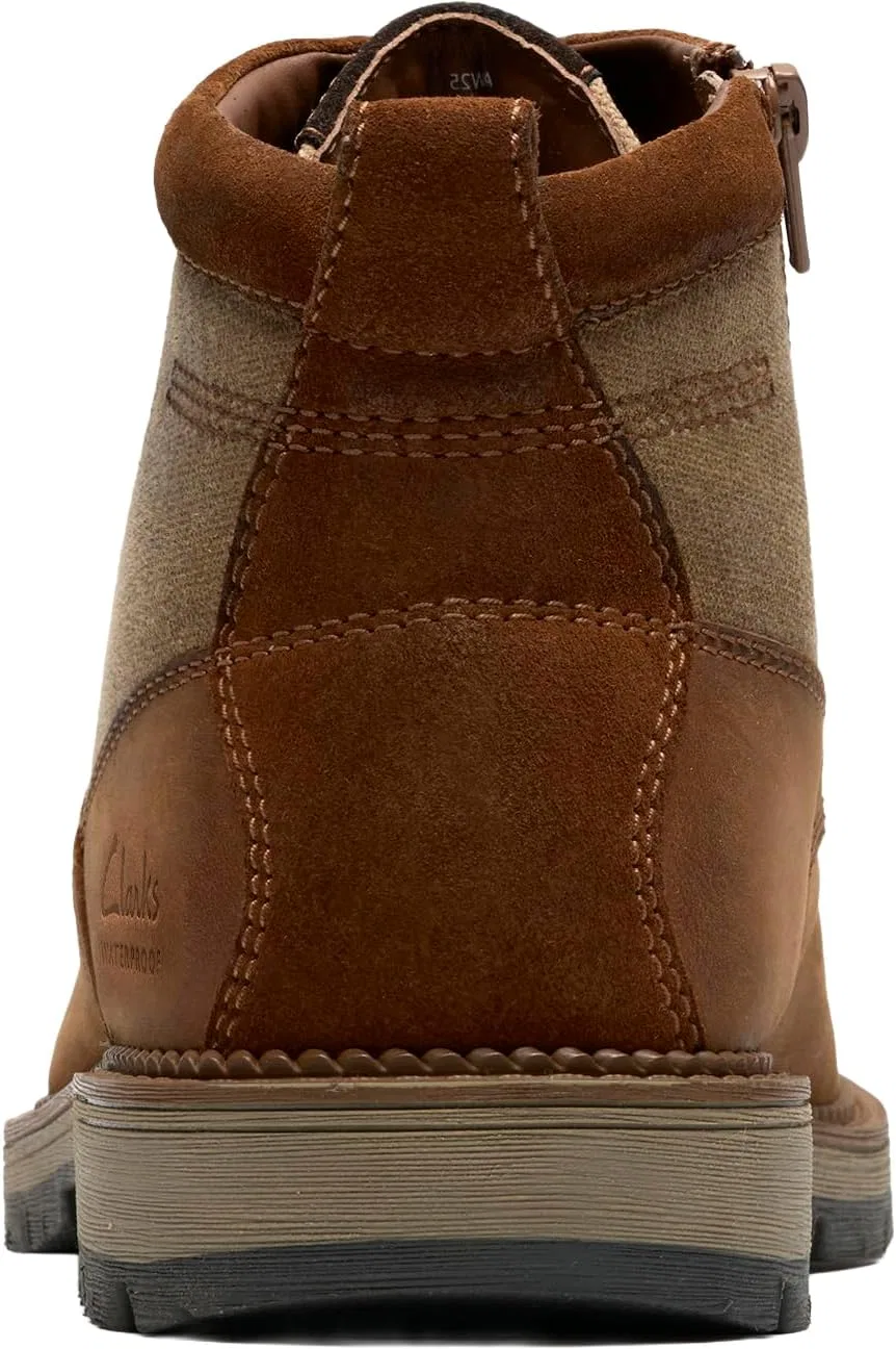 Мужские ботильоны Clarks Maplewalk Rise, Dark Tan Leather — фото 2