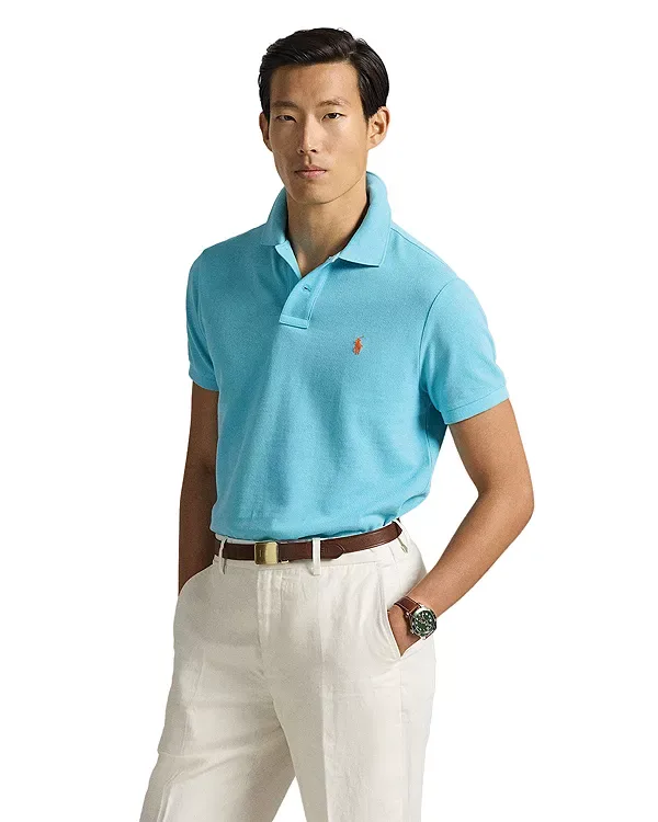 Знаменитая сетчатая рубашка-поло Polo Ralph Lauren, Blue