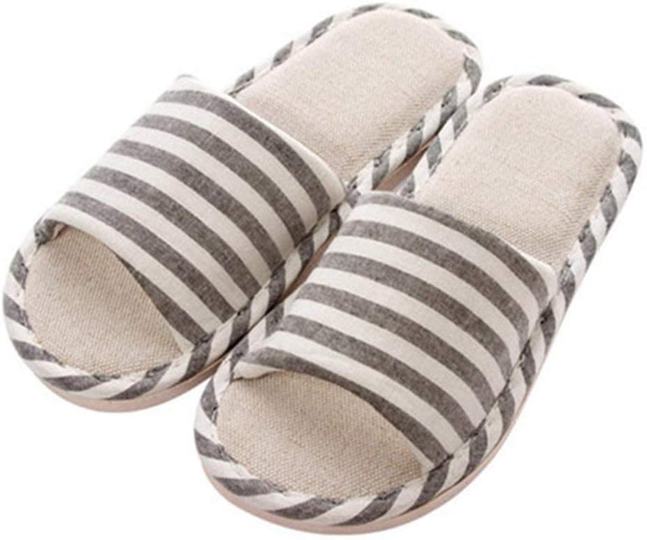 

Женские и мужские удобные повседневные хлопковые и льняные тапочки AioTio APIKA для использования в помещении, черный