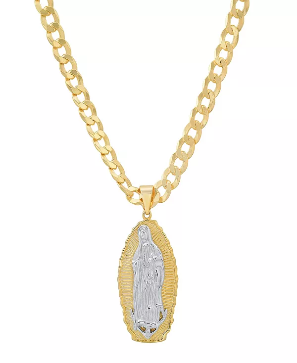 

Ожерелье-Подвеска Богоматери Гваделупской, позолоченное 14 карат, унисекс Steeltime, gold