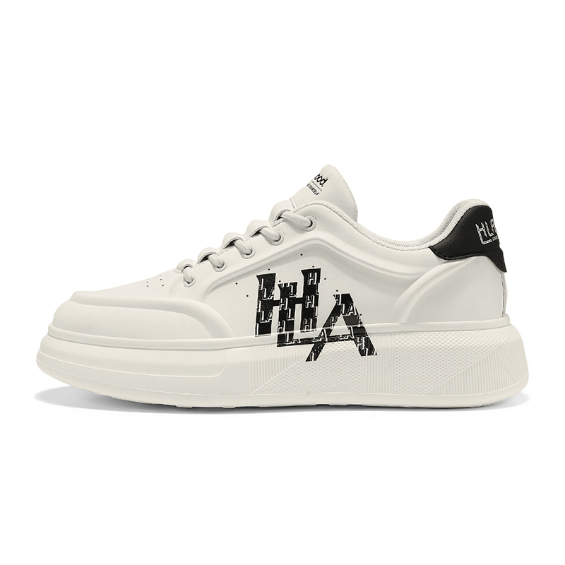 

HLA Низкие скейтерские кроссовки мужские бело-черные, цвет White Black