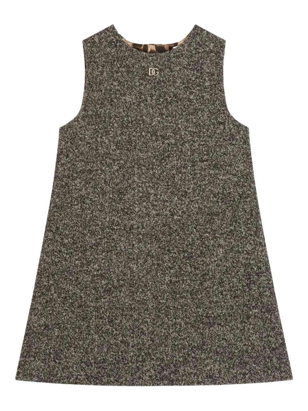 

Твидовое платье без рукавов Dolce & Gabbana Kids, коричневый
