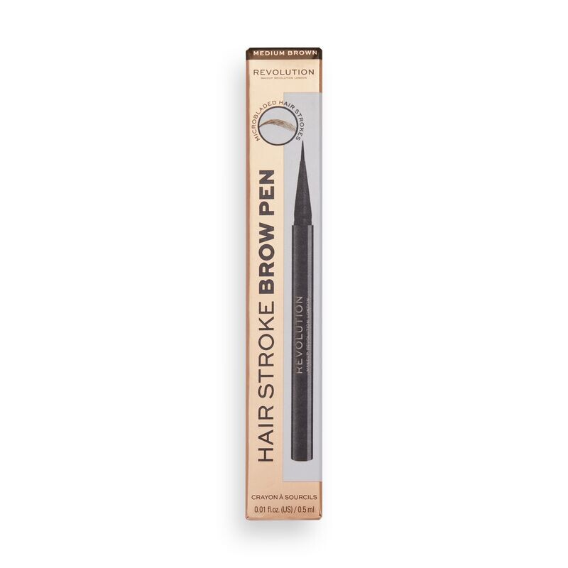 

Ручка для бровей Hair Stroke Medium Brown Revolution, 0,5 ml