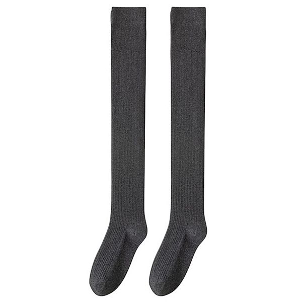 

Мягкие эластичные гольфы с ребристым узором и легкой повседневной вязкой Anna-Kaci, Gray