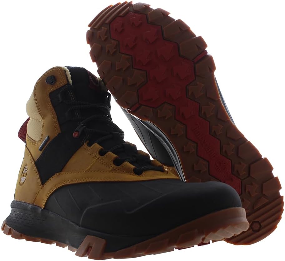 Timberland мужские Mt Lincoln Mid Wp утепленные треккинговые ботинки, Wheat Full Grain/Black — фото 2