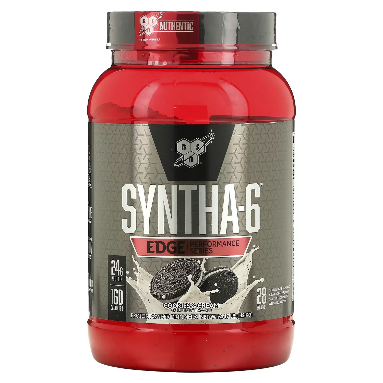 

Syntha-6 Edge, Смесь протеинового порошка, печенье и сливки, 1,12 кг (2,47 фунта) Bsn
