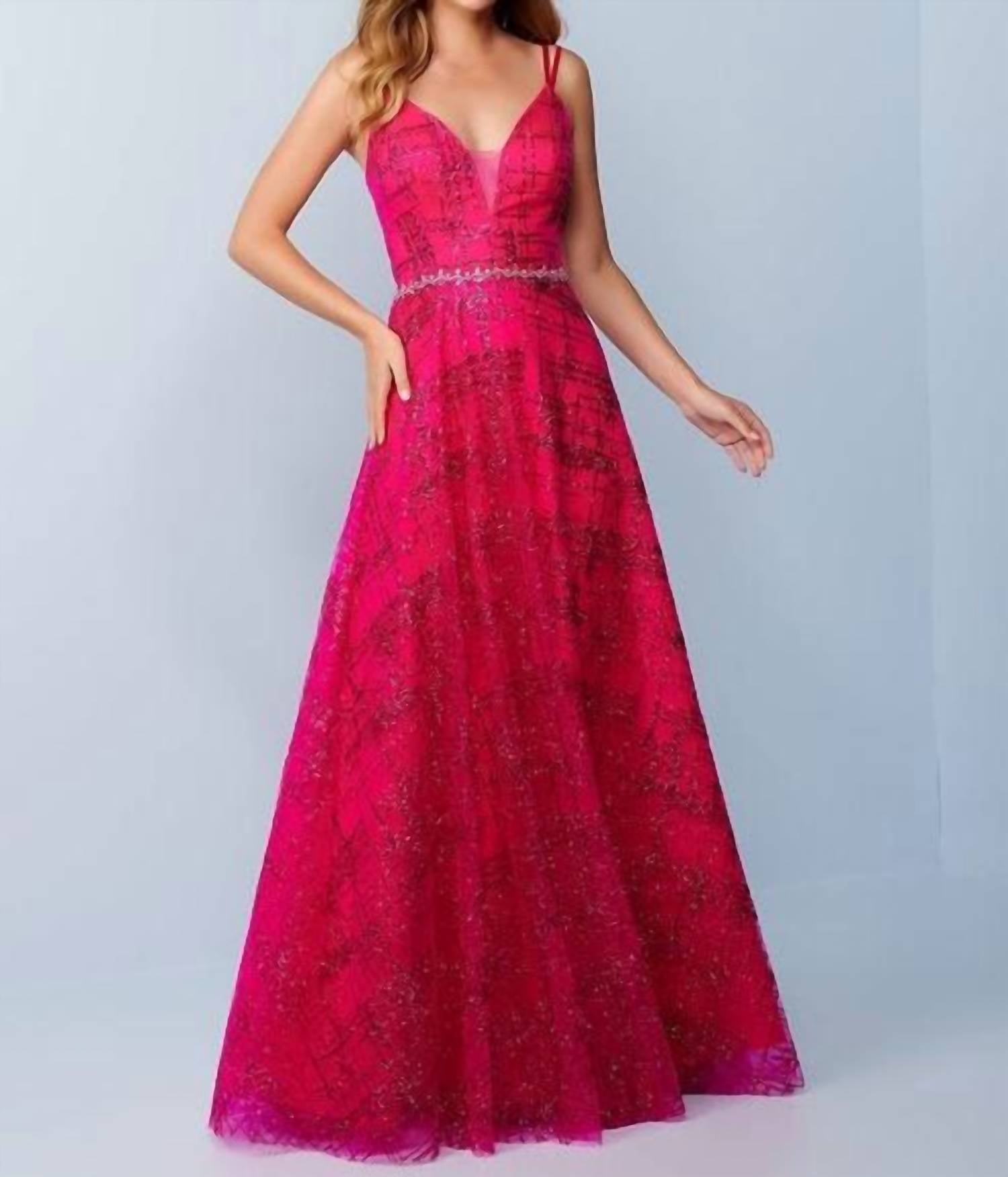 

Платье для выпускного в цвете фуксия Landa Designs