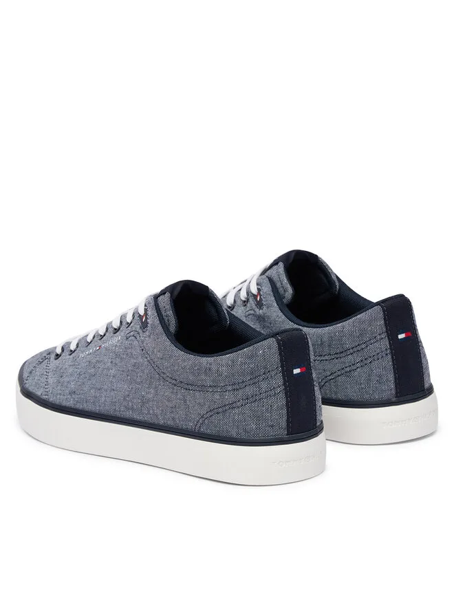 Tommy Hilfiger Тканевые кроссовки Th Hi Vulc Core Low Chambray FM0FM05818 синие — фото 3