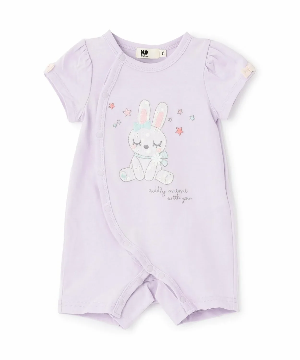 Короткое платье Mimi-chan с вышивкой и аппликацией KP, Lavender