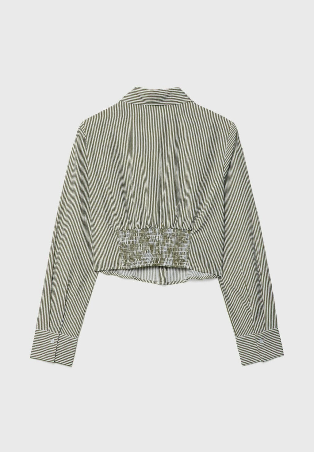 

Рубашка-блузка BASIC CROPPED Stradivarius, хаки