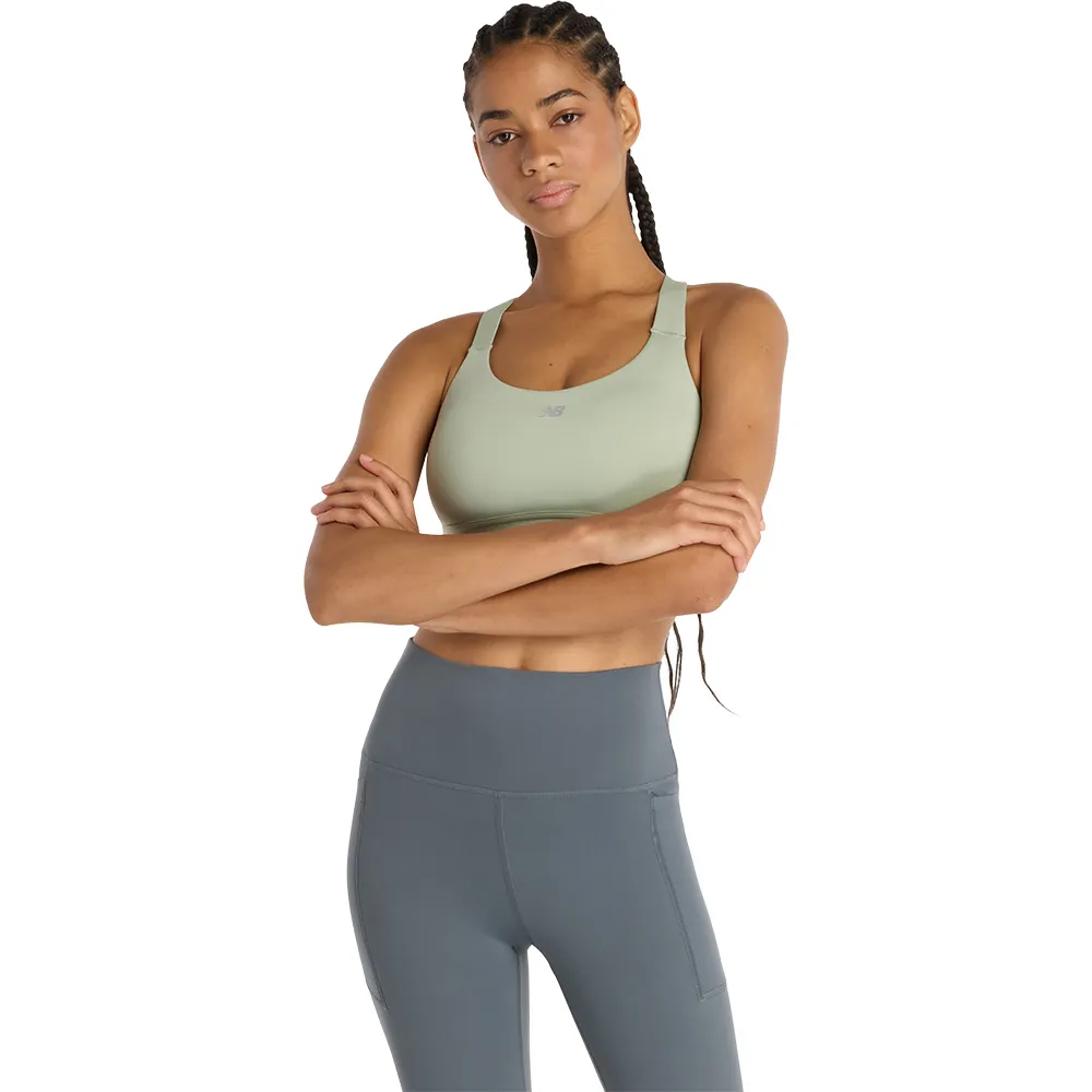 

Спортивный бюстгальтер New Balance Essential Train sports bra, серый