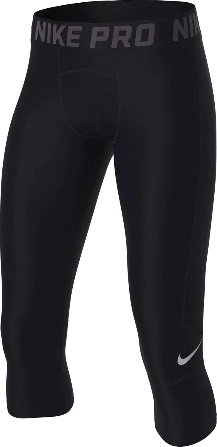 Леггинсы для мальчиков Nike Pro Cool Hbr Compression 3/4 Tight, Black/White