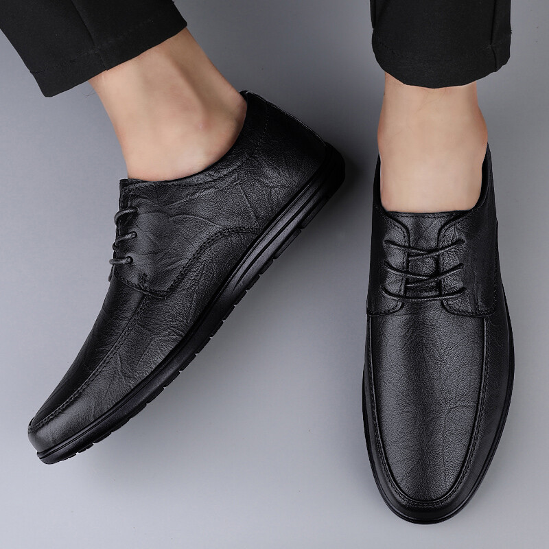 Туфли мужские Men"s Casual Men Low-Top Bull Charm, темно-коричневый — фото 4