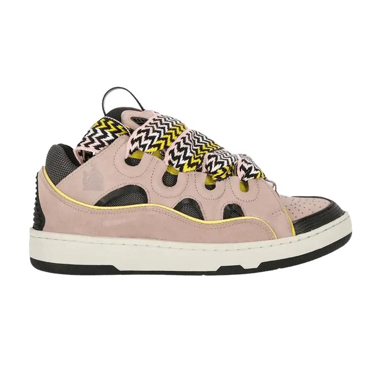 Кроссовки Lanvin Wmns Curb Sneakers 'Pink Black Yellow', розовый