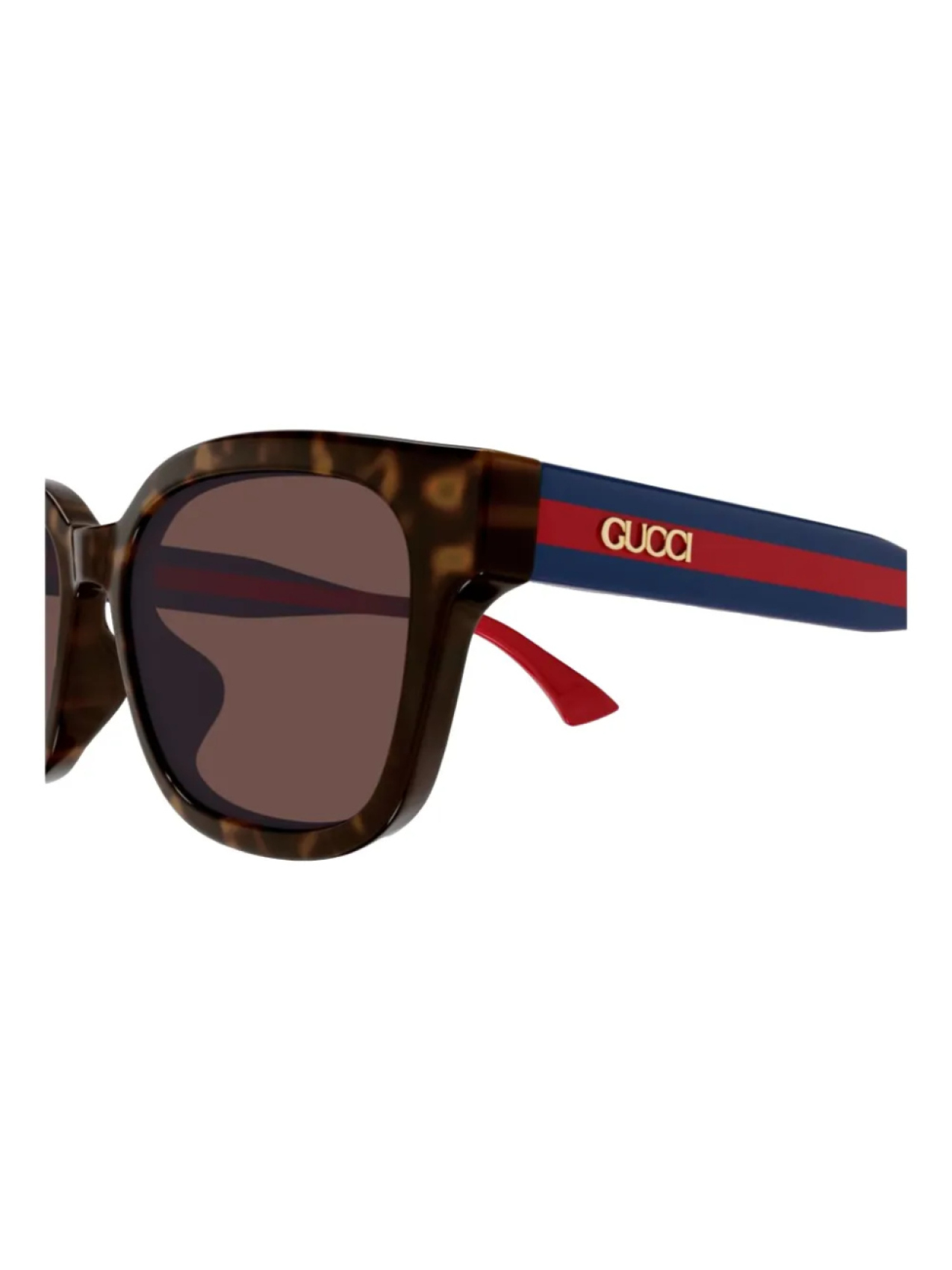 Солнцезащитные очки Gucci Eyewear в квадратной оправе, красный — фото 3