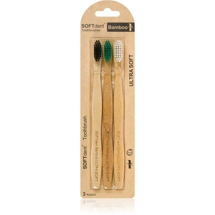 

Ультрамягкая зубная щетка SOFTdent Bamboo — 3 шт.