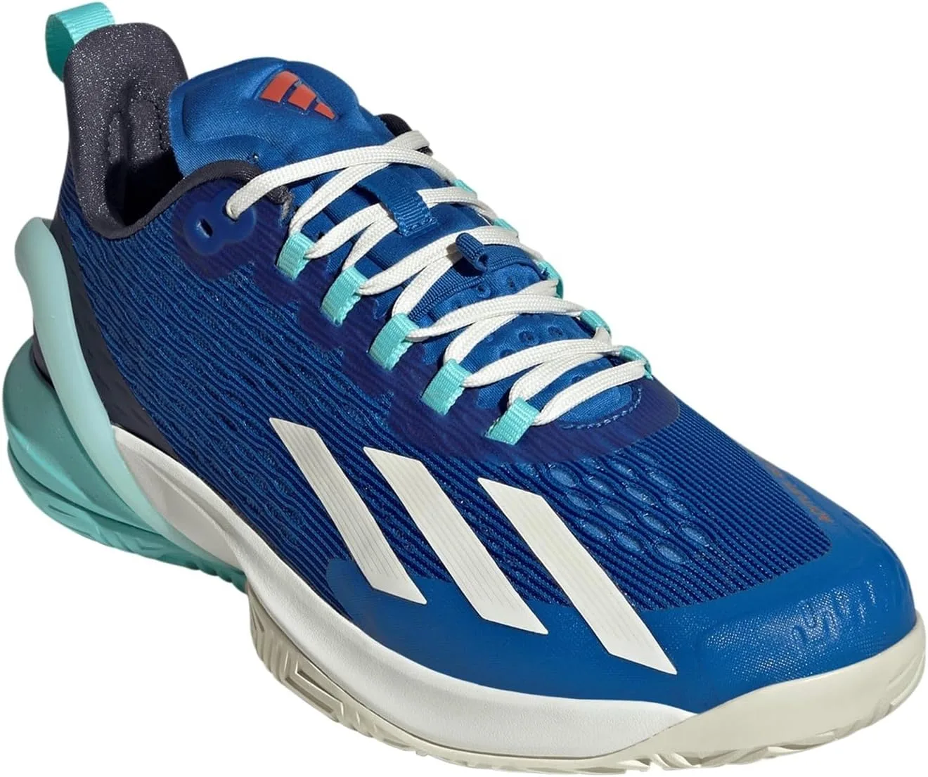 Кроссовки Adidas Unisex Adizero Cybersonic M Low (не для футбола), белый/ярко-бирюзовый — фото 4
