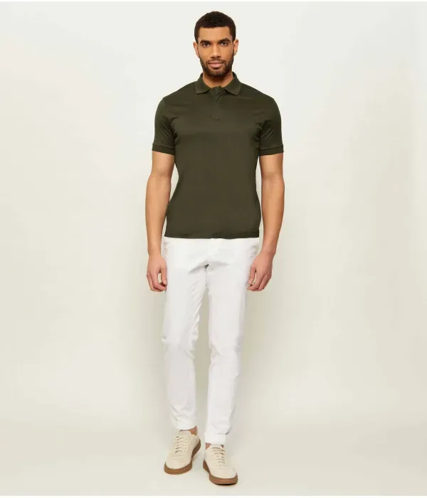 Полюс regular fit Emporio Armani, оливково-зеленый — фото 2