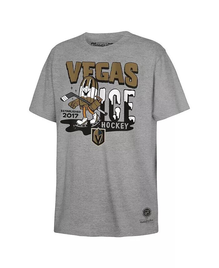 

Футболка с изображением мороженого Vegas Golden Knights для больших мальчиков и девочек в сером цвете Mitchell & Ness