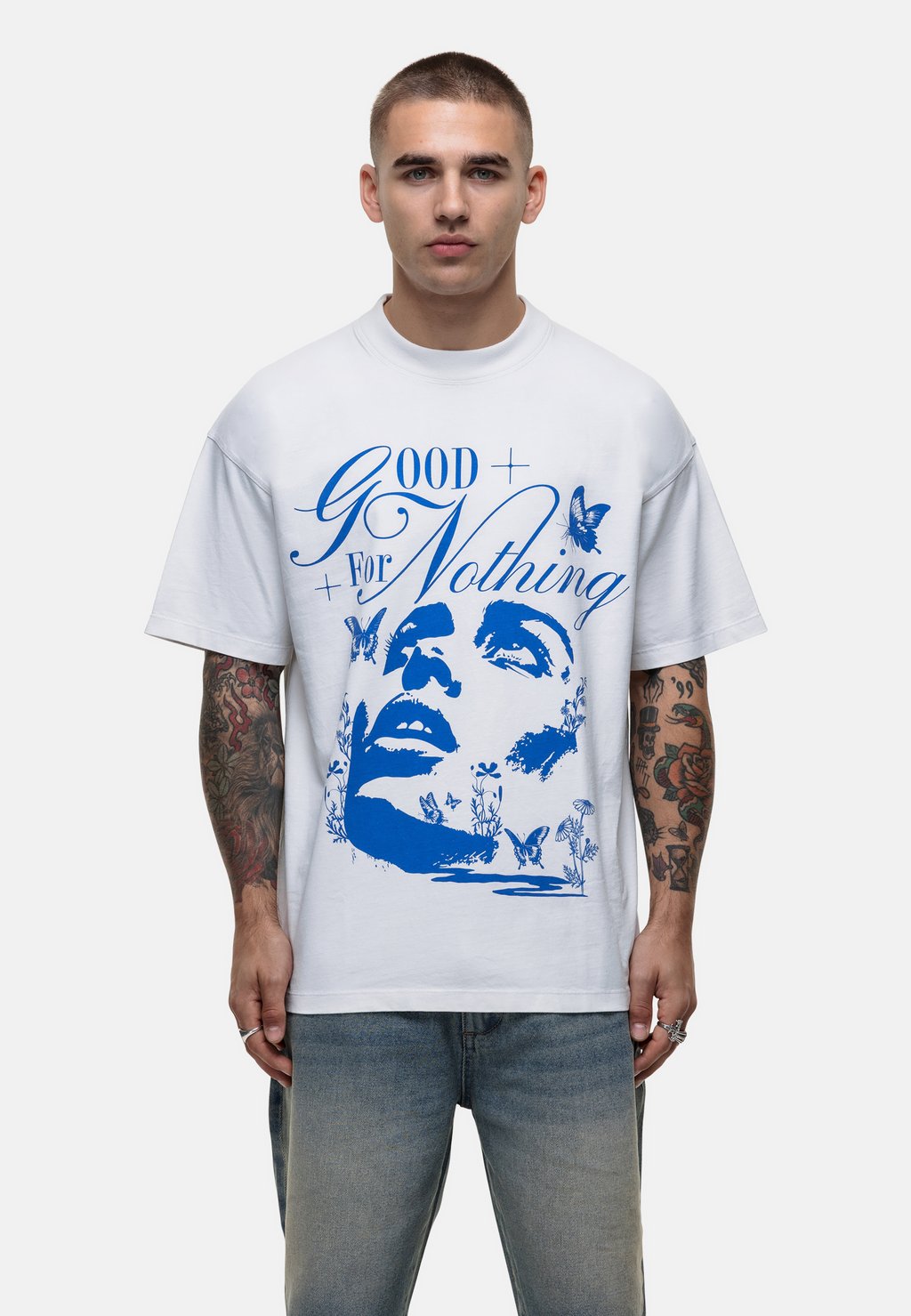 

Футболка с принтом BLOSS Good For Nothing, белый
