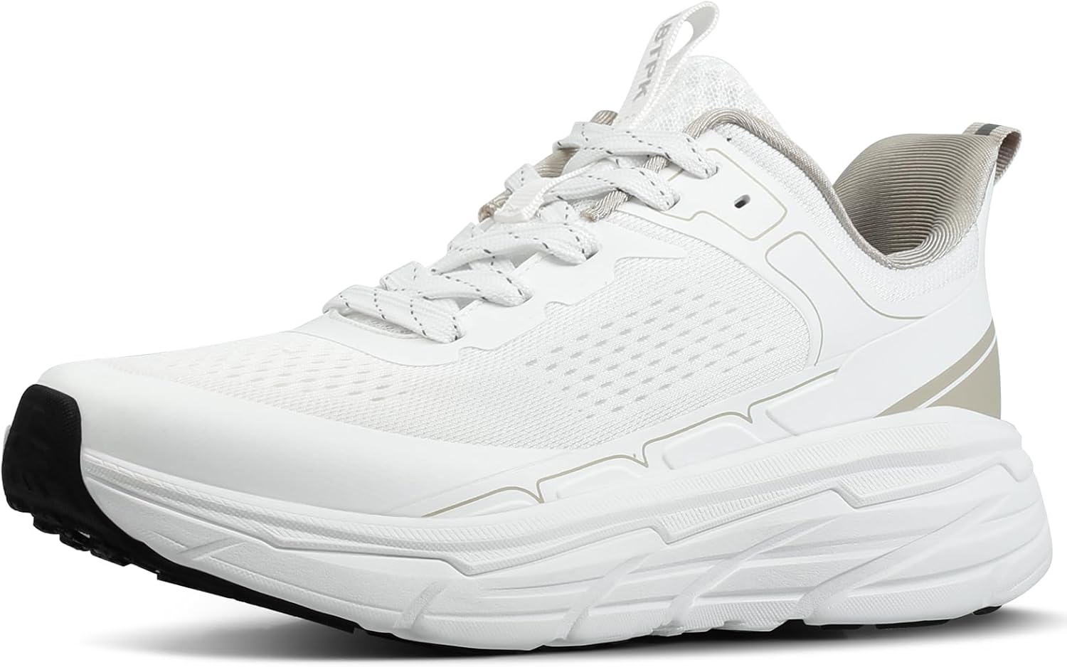 

Мужские слипоны для ходьбы - легкие кроссовки для бега - амортизирующий комфорт для спортзала, тренировок, тенниса, фитнеса - спортивная мода - черно-бежевые, размеры 6.5-13 Tdidis