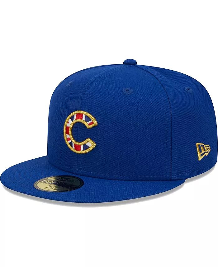 

Мужская приталенная кепка с флагом Royal Chicago Cubs 2023 MLB World Tour: London Series 59FIFTY New Era, синий