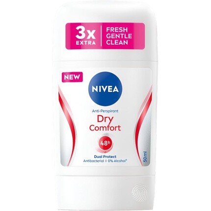 NIVEA Stick Dry Comfort Деликатная надежная формула двойного действия Антиперспирант Защита от пота 48 часов Запатентованная эмульсионная технология Экологичность для климата 50 мл — фото 3