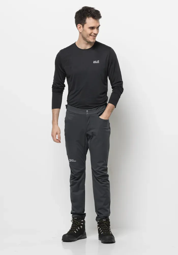 

Брюки из софтшелла Jack Wolfskin "MOROBBIA PANTS M", цвет Phantom
