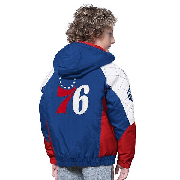 Молодежная куртка Philadelphia 76ers All Time Pro Jr с молнией royal/red Starter — фото 3