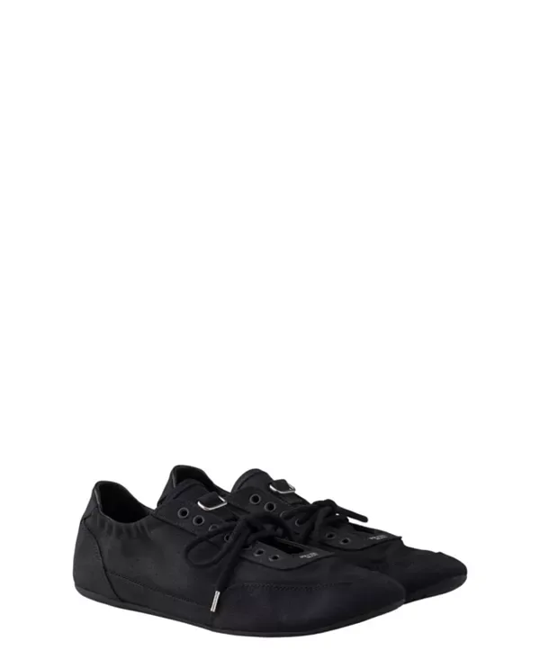 Складные кеды из парусины Prada, Black