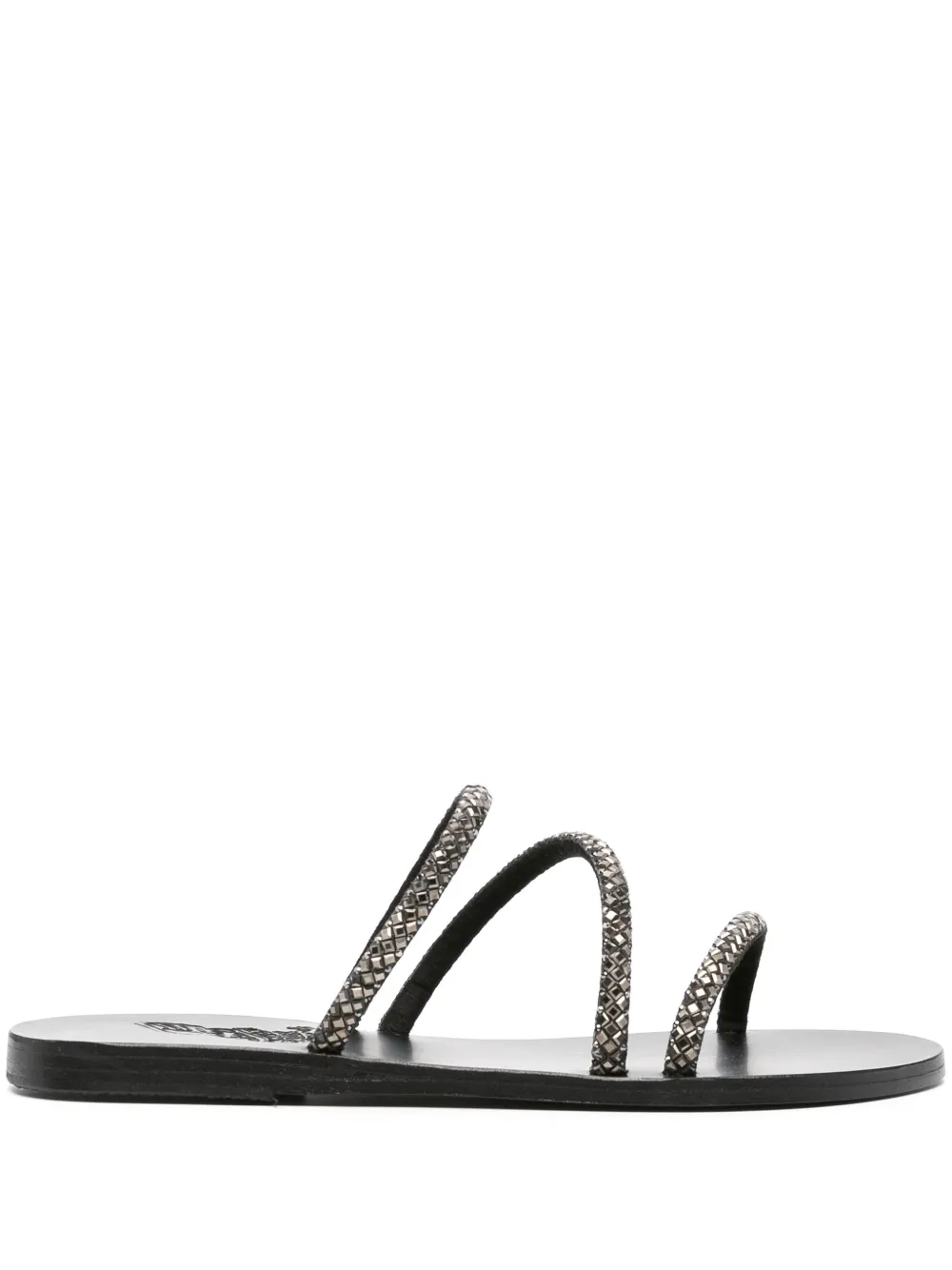 Сандалии Polytimi, украшенные кристаллами Ancient Greek Sandals, серебяный