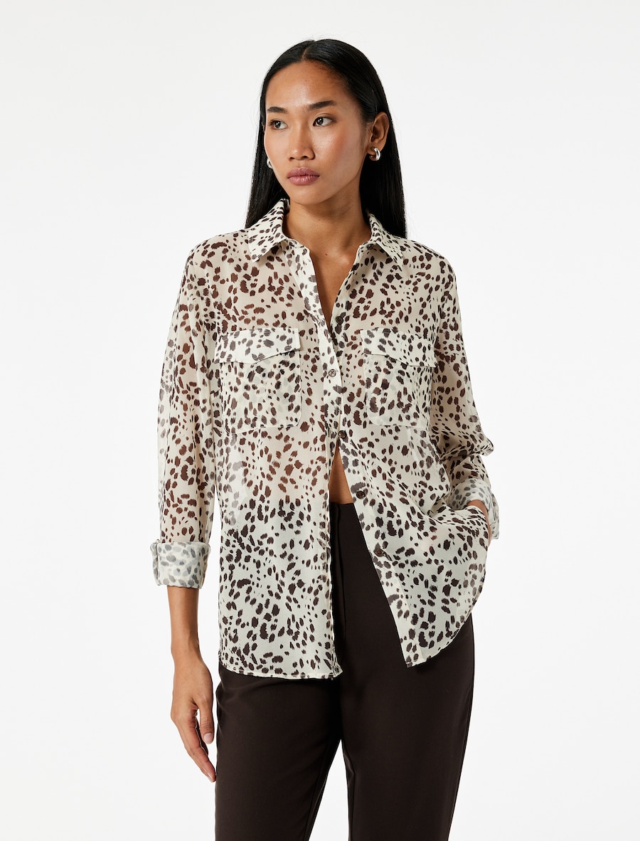 

Блуза Koton, шоколадный