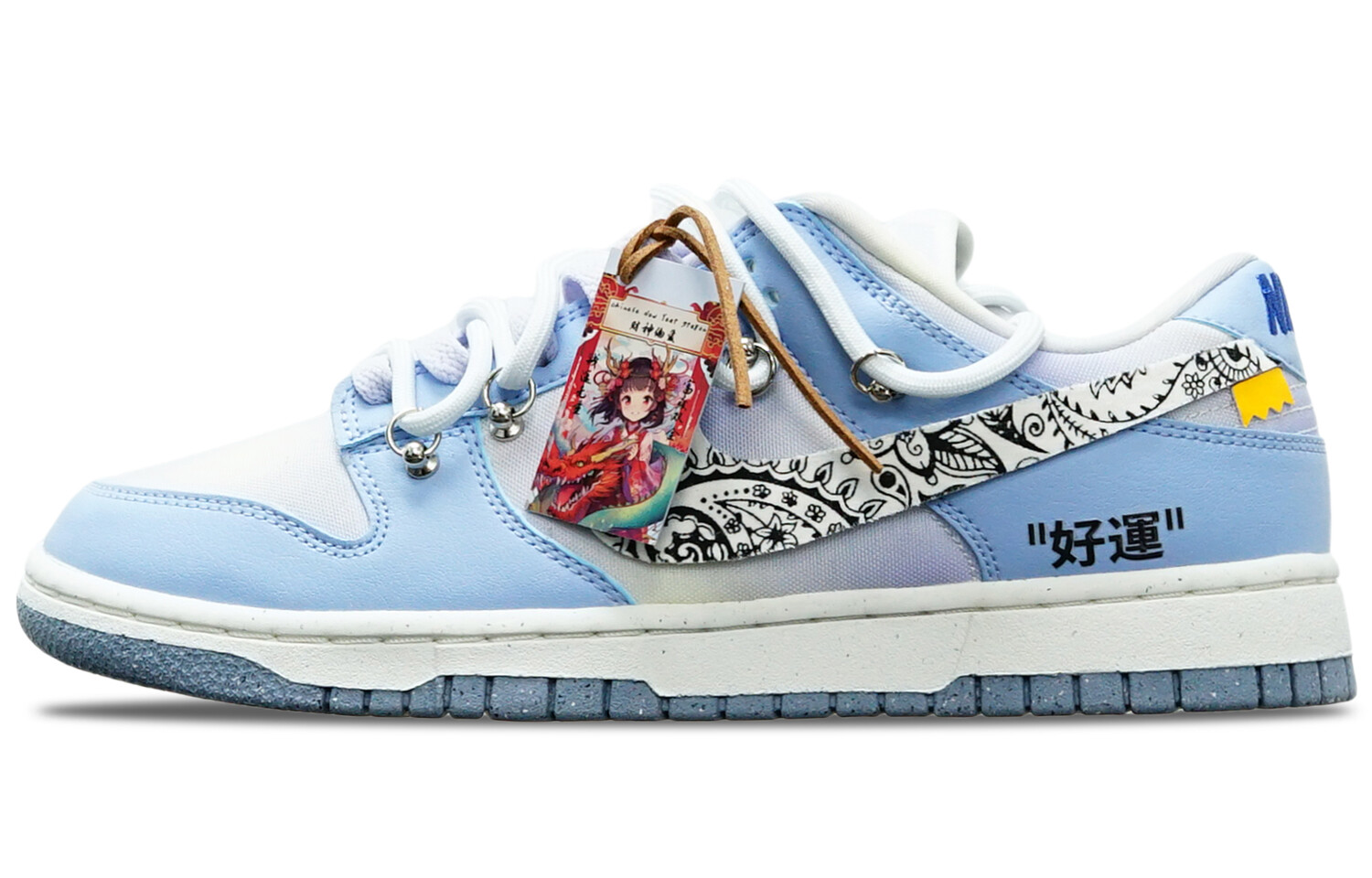

Кроссовки Nike Dunk Skateboarding Shoes Women's Low-top White/blue, белый