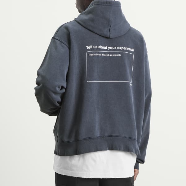 Толстовка с принтом, получившая высокий рейтинг Balenciaga, washed темно-синий — фото 4