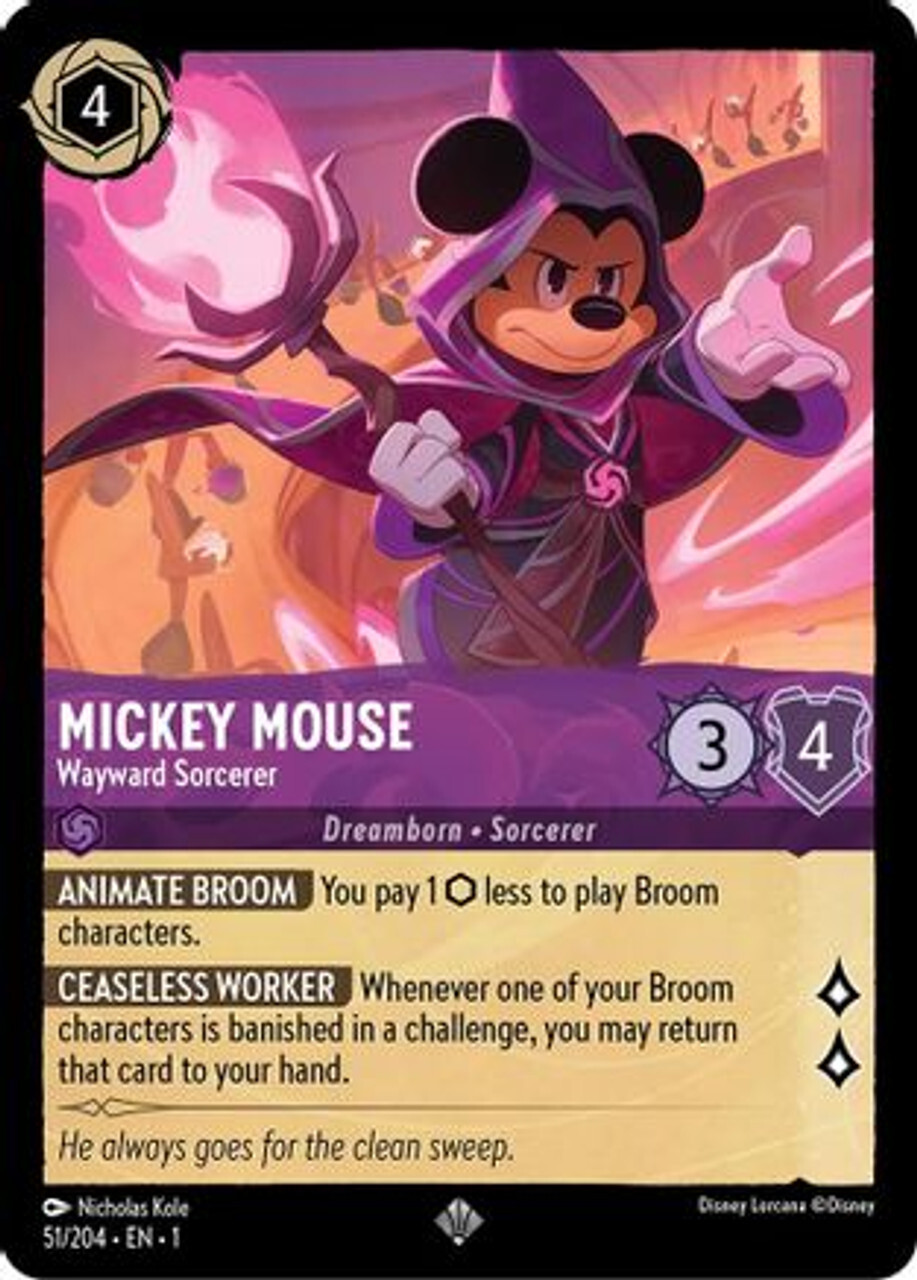 

Карточная игра Mickey Mouse - Wayward Sorcerer (51/204) - The First Chapter Cold Foil