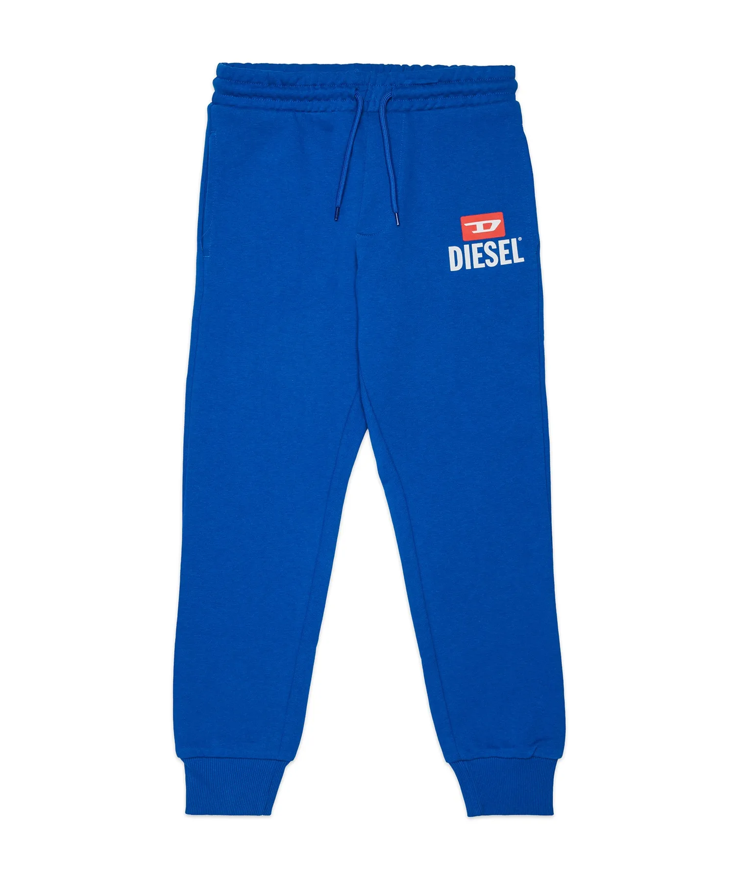 Унисекс хлопковые спортивные брюки с логотипом DIESEL KIDS синие